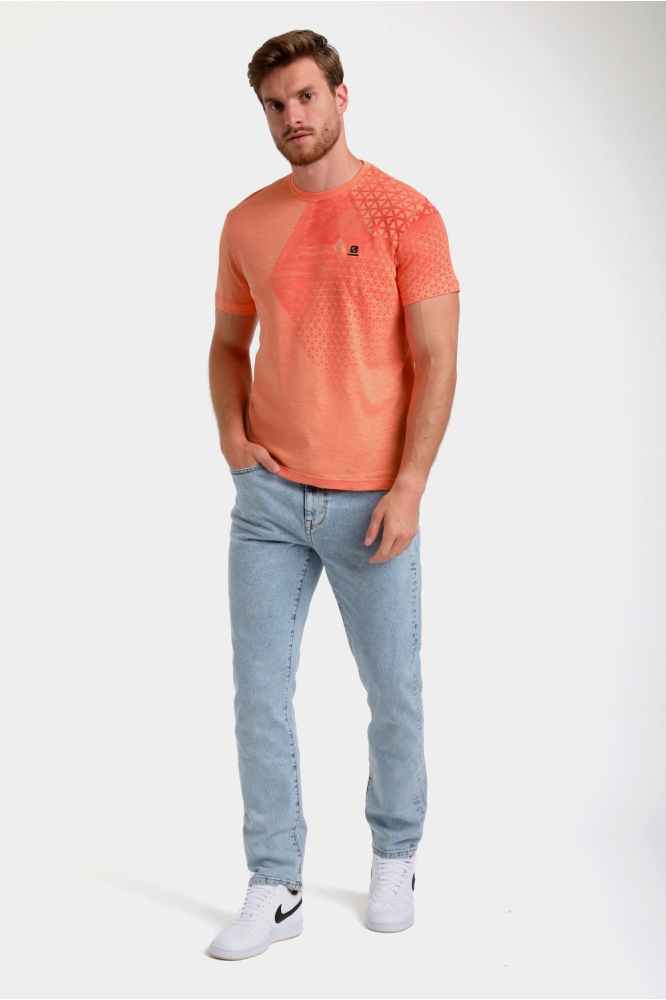 KATOENEN PRINT T SHIRT 155517 4002 light coral